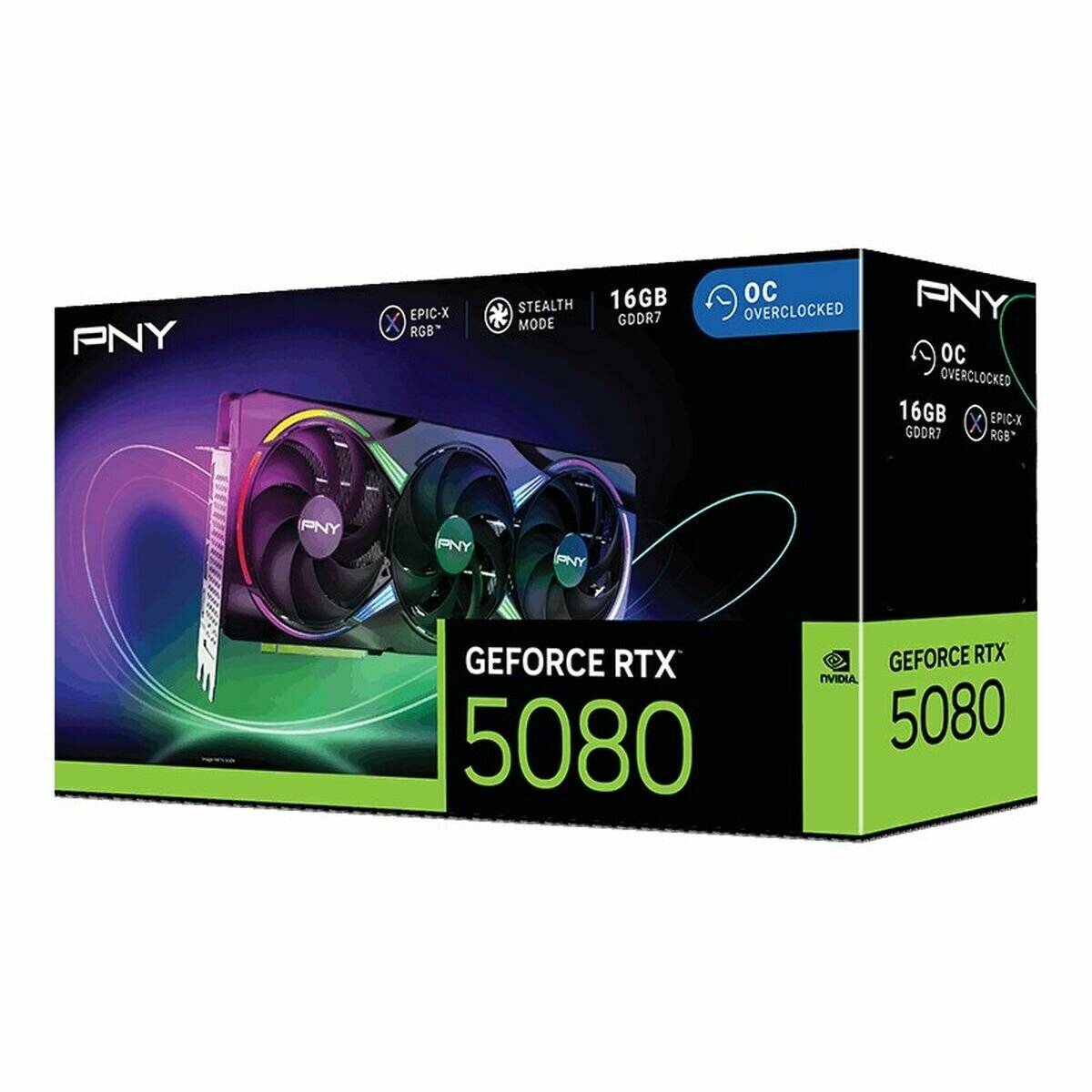 PNY RTX5080 VERTO ARGB OC Triple Fan 32GB GDDR7 HDMI 3xDP
