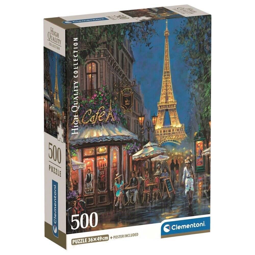 Hochwertige Nacht im Eiffel Cafe Puzzle 500pcs