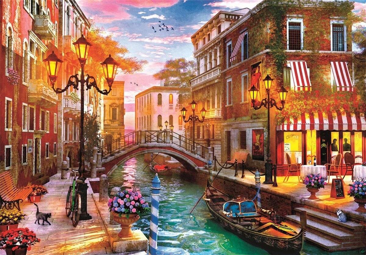 Hochwertige Sonnenuntergang ü ber Venedig Puzzle 500pcs