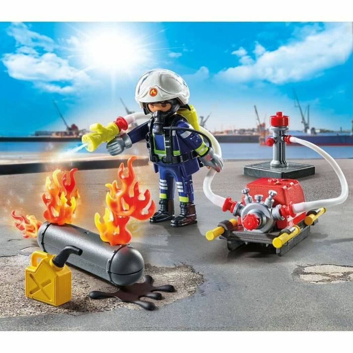 PLAYMOBIL 71826 Lö schung eines Gastanks