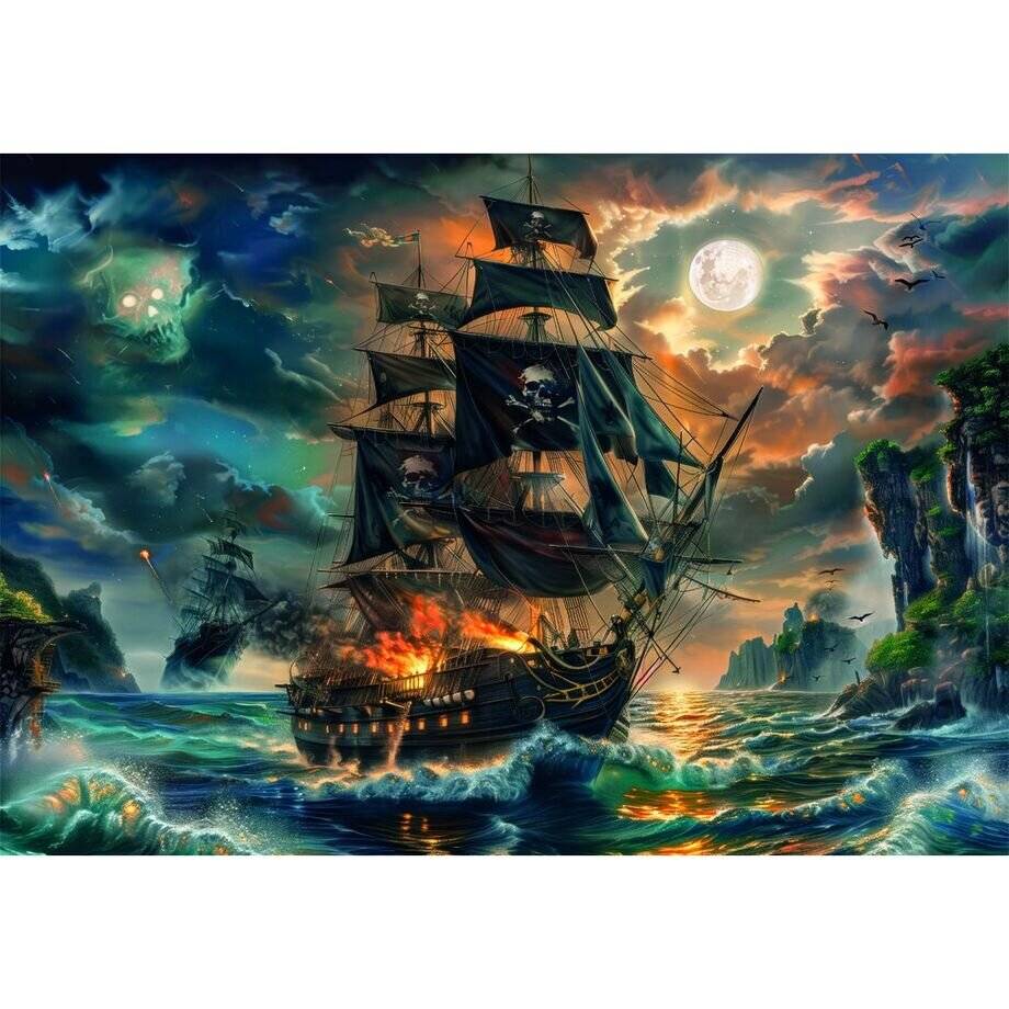 Pirat Haunted Seas 300-teiliges Schiffs-Puzzle Clementoni