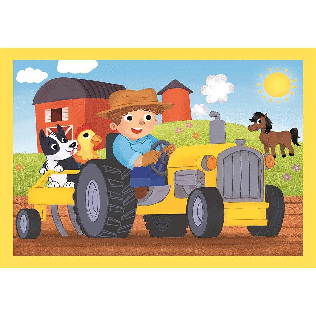 Fahrzeug Busy at Work Baufahrzeuge 4-in-1 Puzzle Clementoni