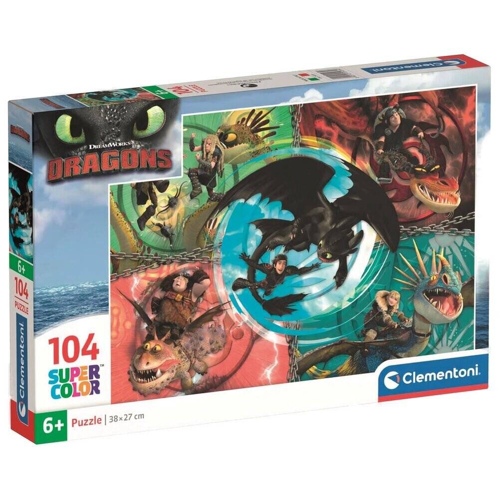 Wie trainiere ich meinen Drachen? 104-teiliges Puzzle