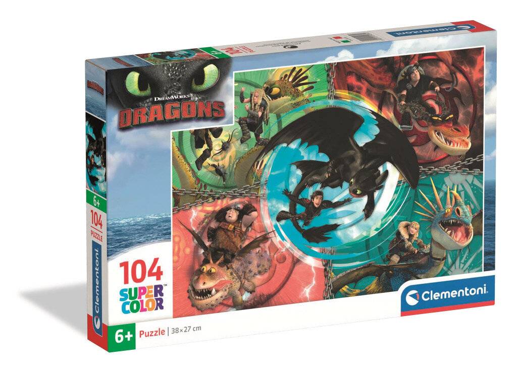 Wie trainiere ich meinen Drachen? 104-teiliges Puzzle