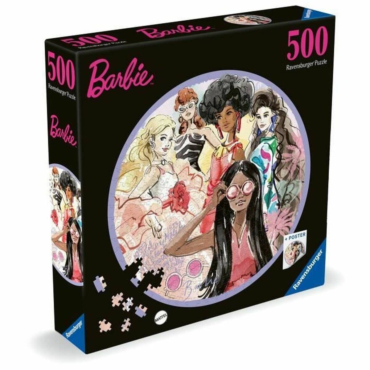 Rundpuzzle Barbie - Global Style Icon Since 1959 (500 Teile)