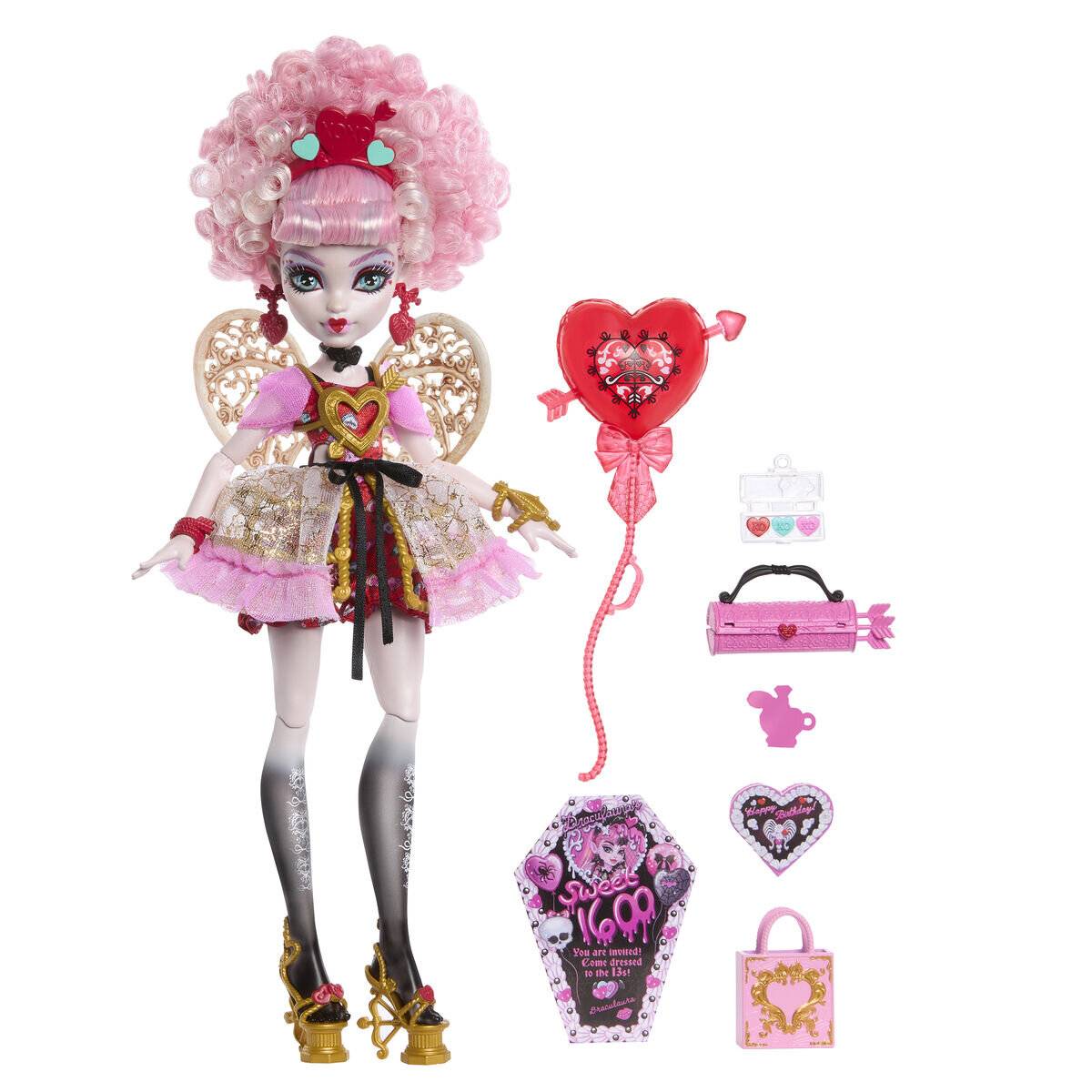 Monster High Scary Sweet Birthday Cupid Asteria-Puppe im Partykleid
