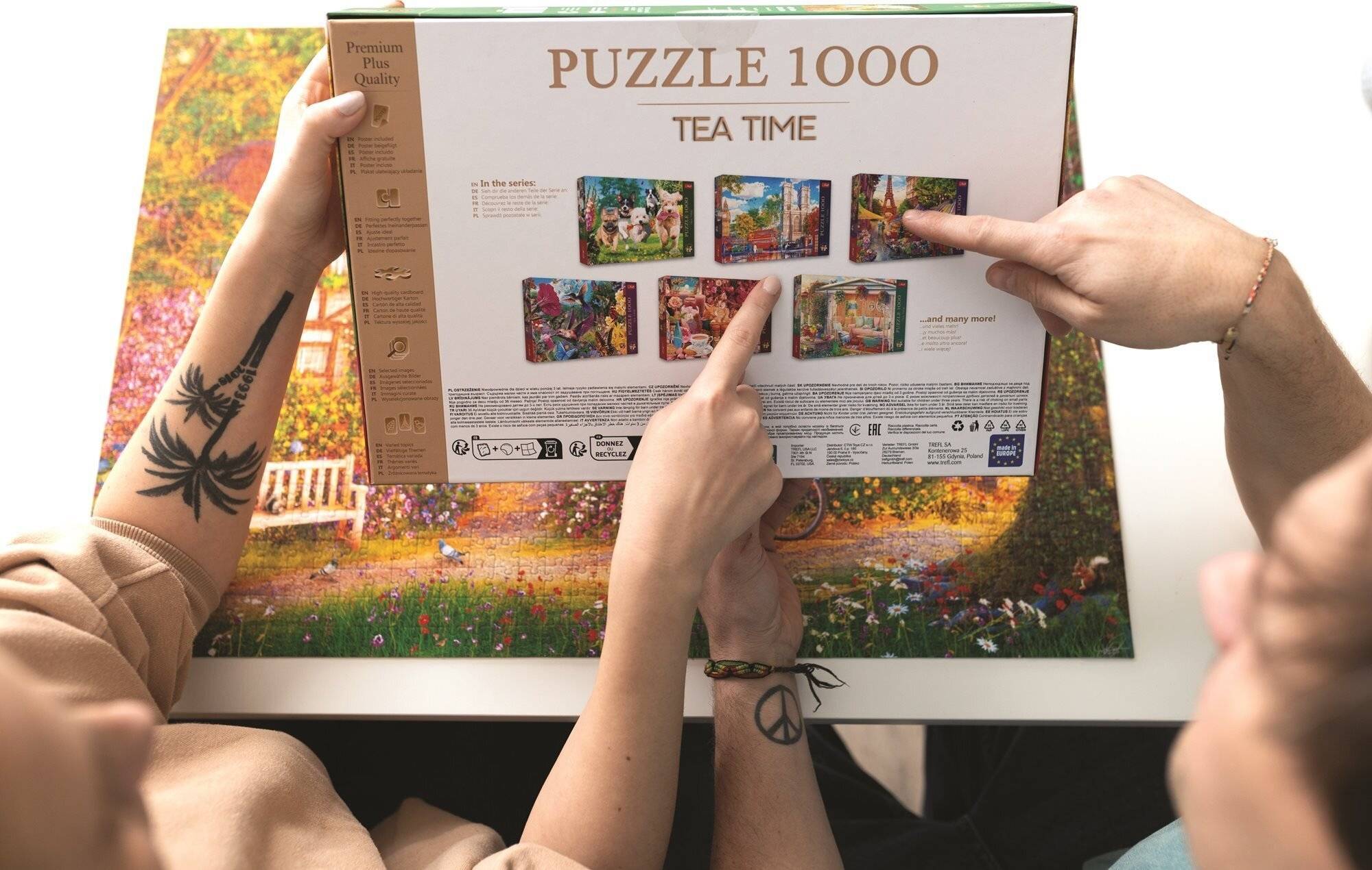 TREFL Puzzle Premium Plus Tea Time: Náv&scaron tě va Santorini 1000 dílků