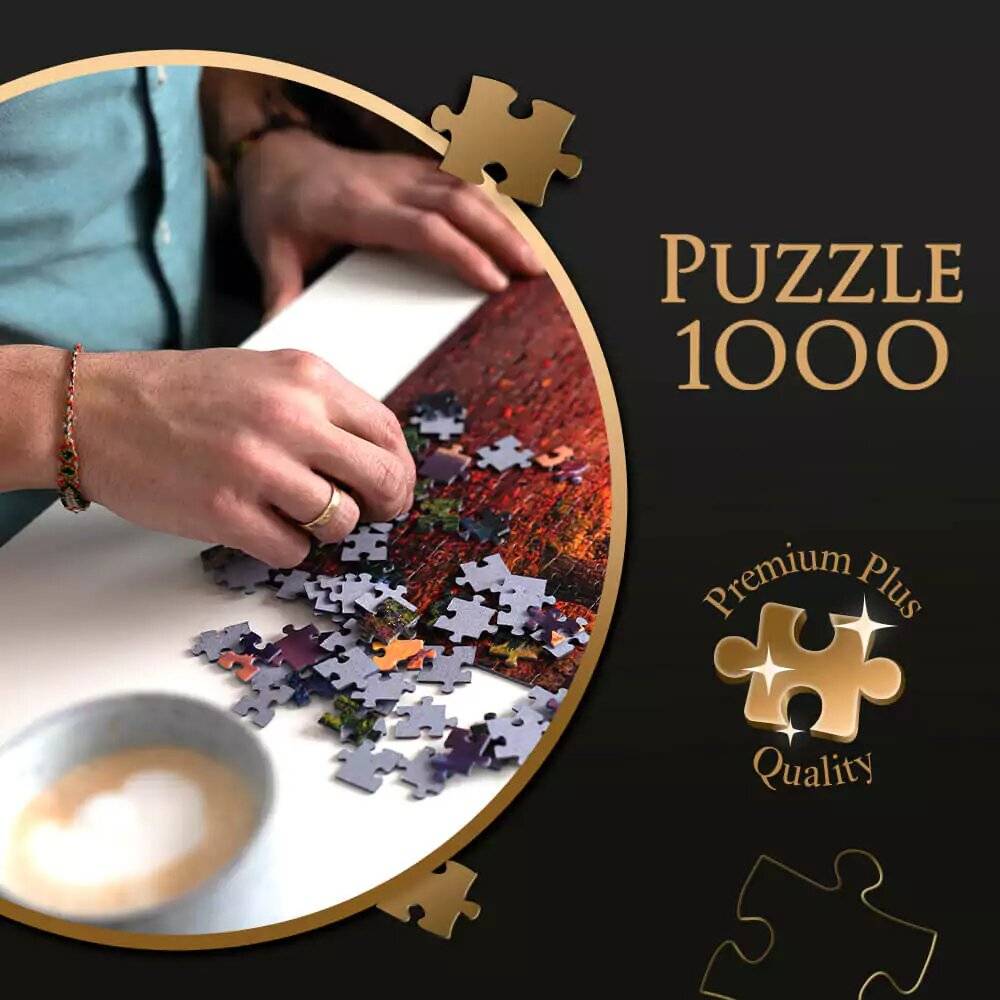 TREFL Puzzle Premium Plus Tea Time: Závod v pou&scaron ti 1000 dílků