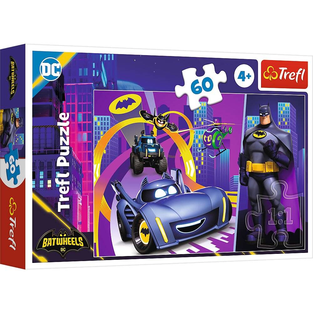 TREFL Puzzle Batman a Batwheels 60 dílků