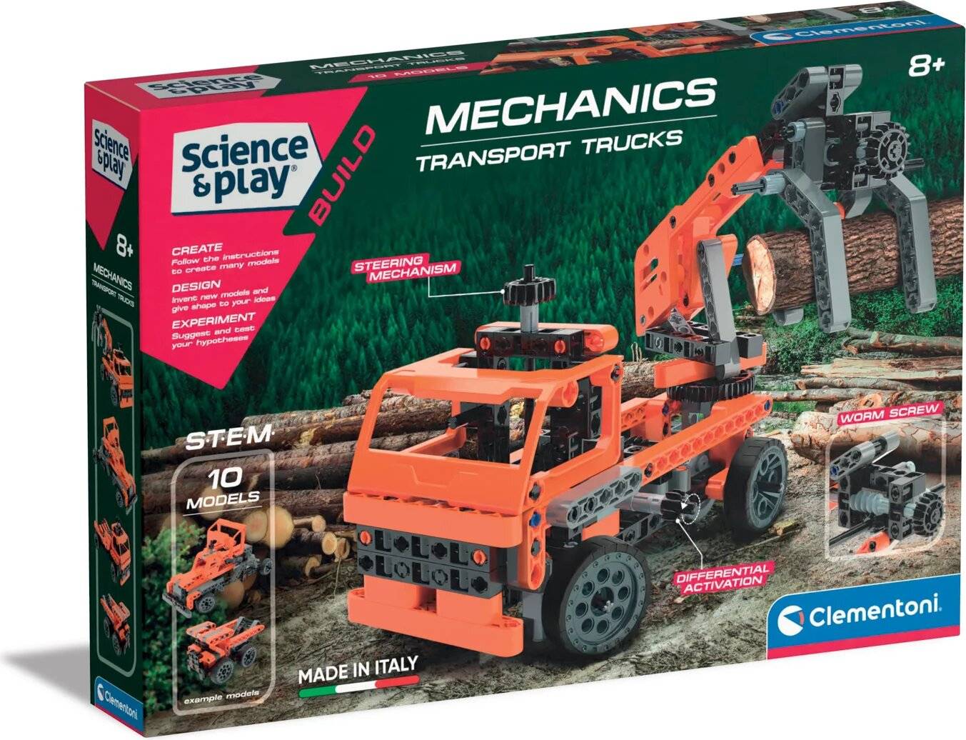 CLEMENTONI Science&Play Mechanická laboratoř Př epravní nákladní auta 10v1