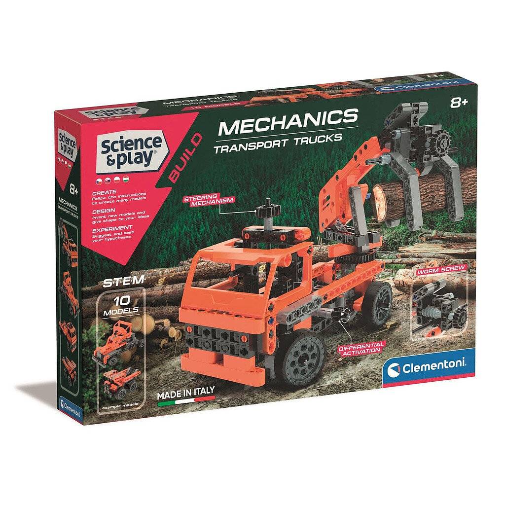CLEMENTONI Science&Play Mechanická laboratoř Př epravní nákladní auta 10v1