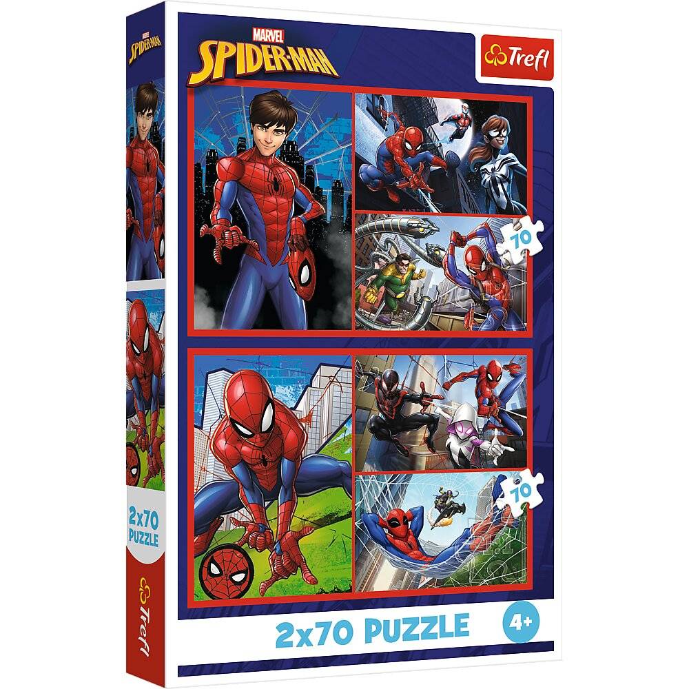 TREFL Puzzle Marvel Spiderman: Spider enthä lt 2x70 DLCs