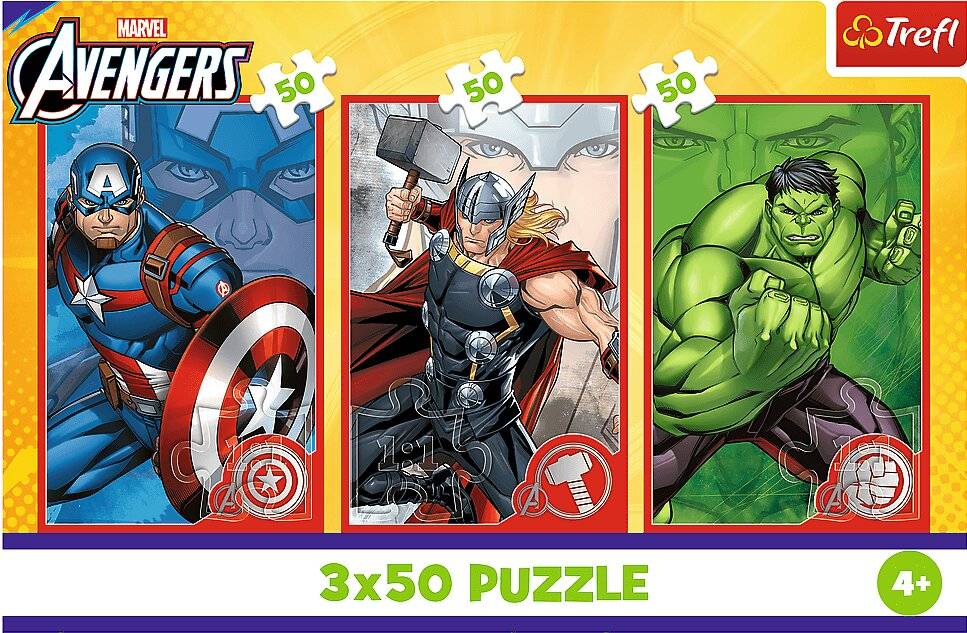 TREFL Puzzle Marvel Avengers: Dein Held 3x50 dlks