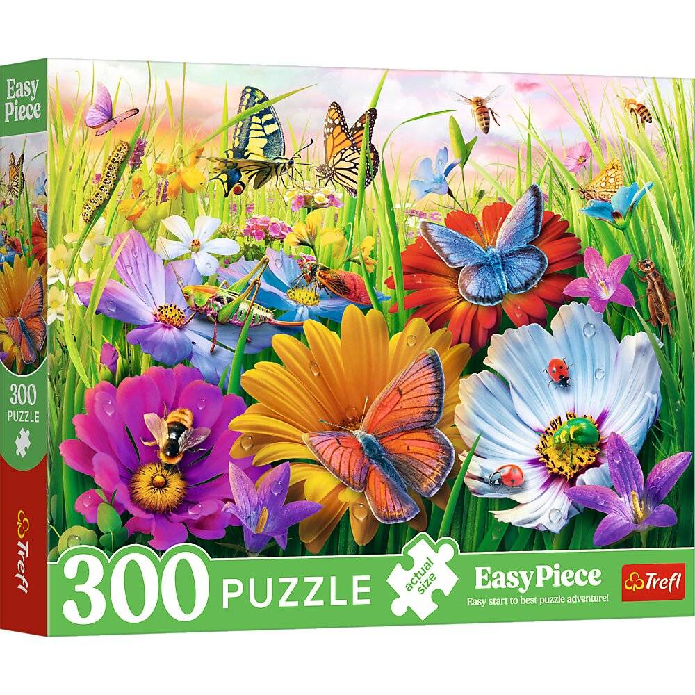 TREFL Puzzle EasyPiece: Insekten auf der Wiese 300 Puppen