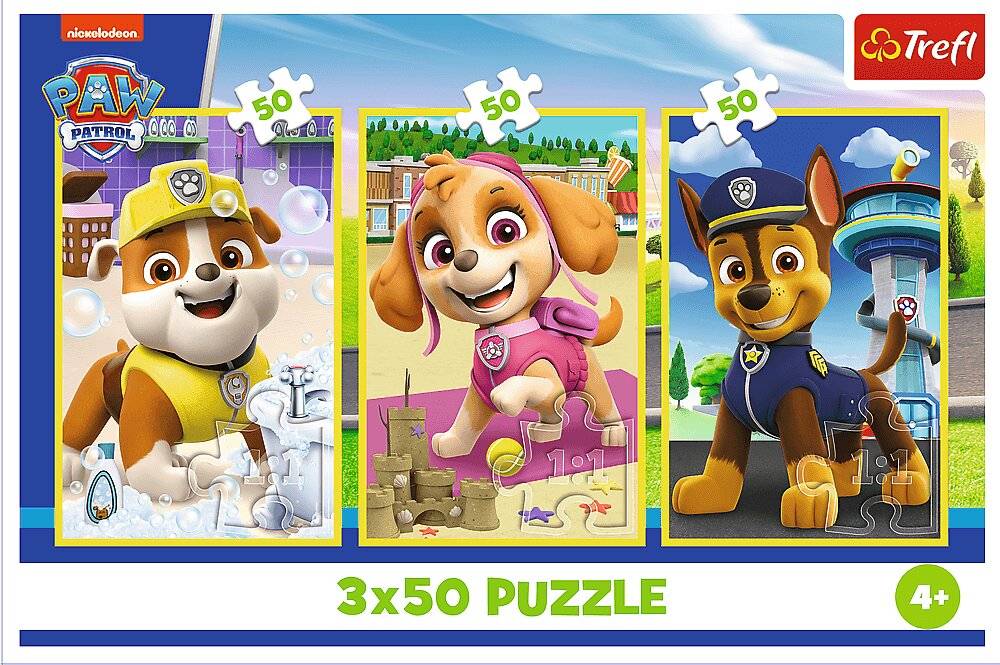 TREFL Puzzle Paws Patrol: Unsere Hunde 3x50 dlks