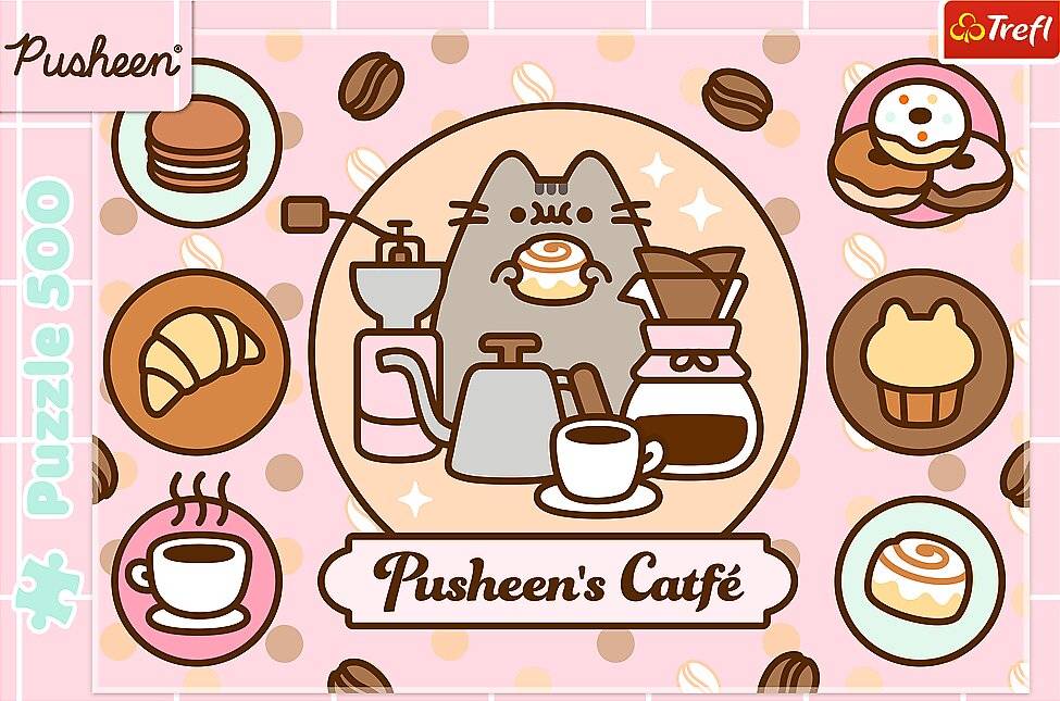 TREFL Puzzle Pusheen im Café 500 Puppen