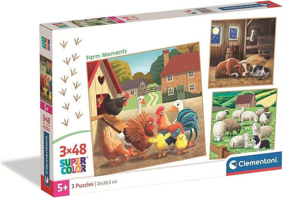 Bauernhof Moments 3x48 Teile Puzzle Clementoni