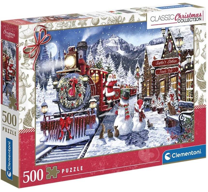 Weihnachten Train Station 500-teiliges Clementoni-Puzzle