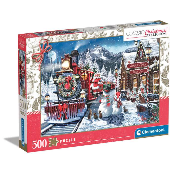 Weihnachten Train Station 500-teiliges Clementoni-Puzzle