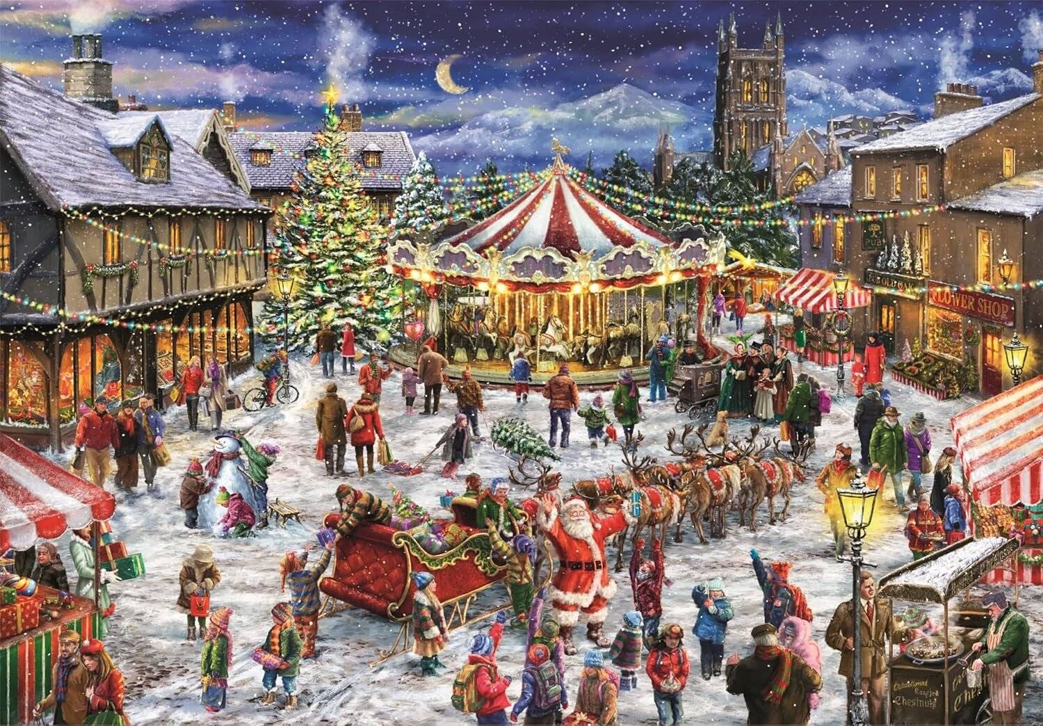 Weihnachten Fair i 1500 Stück Puzzle Clementoni