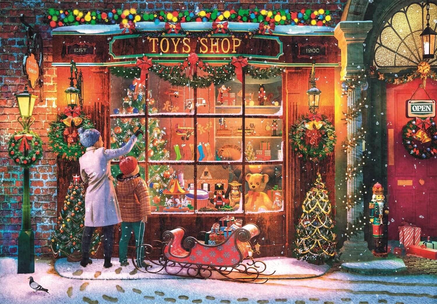 Weihnachten Old Toy Shop i 500-teiliges Clementoni-Puzzle