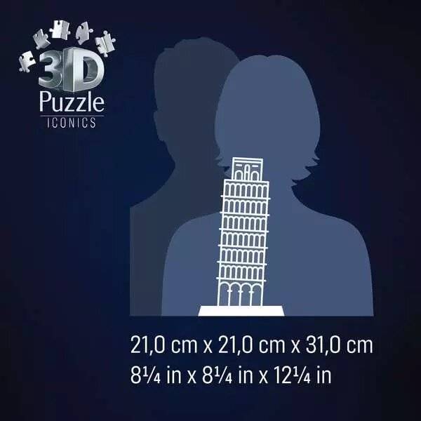 3D Puzzle Iconics: Schiefer Turm Von Pisa - Mit Licht (216 Teile)