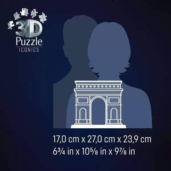 3D Puzzle Iconics: Triumphbogen Paris - Mit Licht (216 Teile)