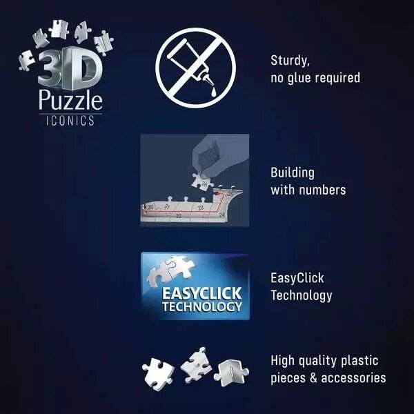 3D Puzzle Iconics: Kolosseum Rom - Mit Licht (216 Teile)