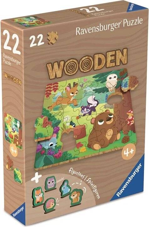 Wooden Puzzles Kids - Fröhliche Waldfreunde (22 Teile)
