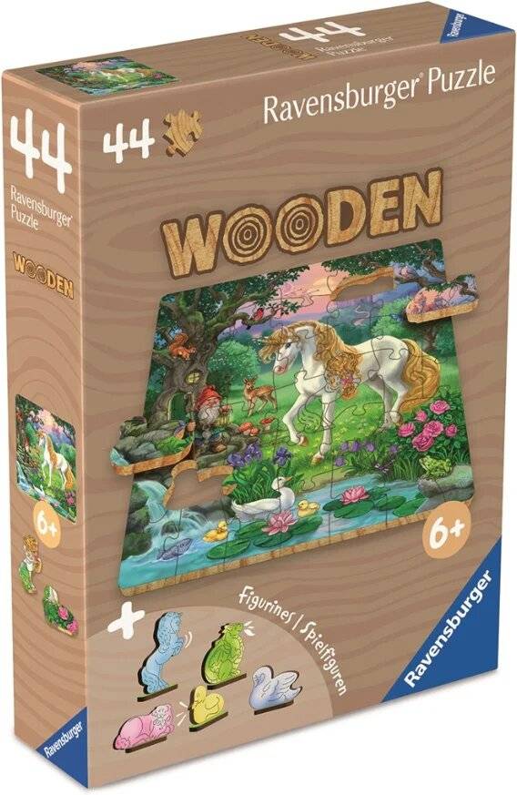 Wooden Puzzles Kids - Märchenhaftes Einhorn (44 Teile)
