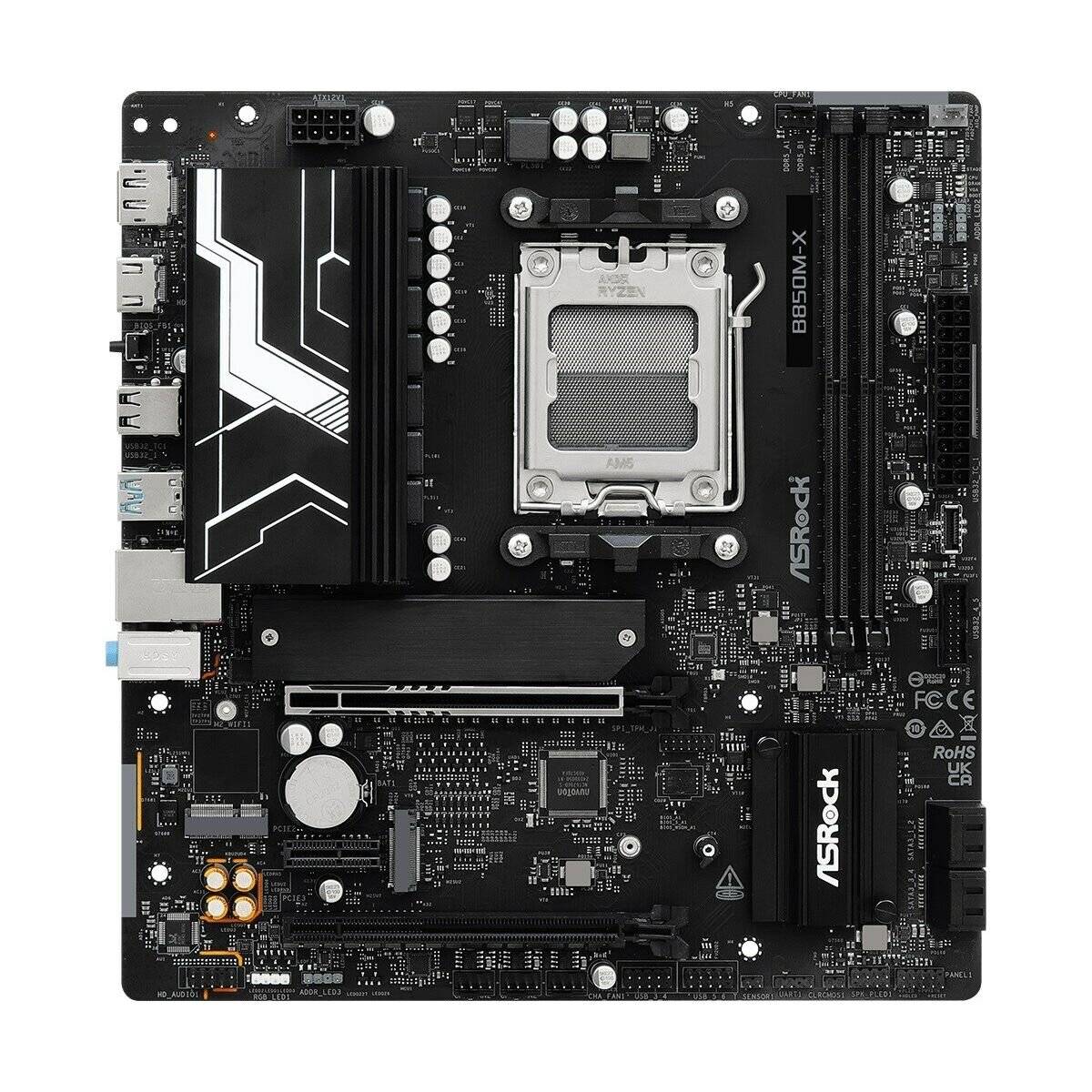 ASRock B850M-X R2.0, AM5 mATX HDMI/DP, DDR5