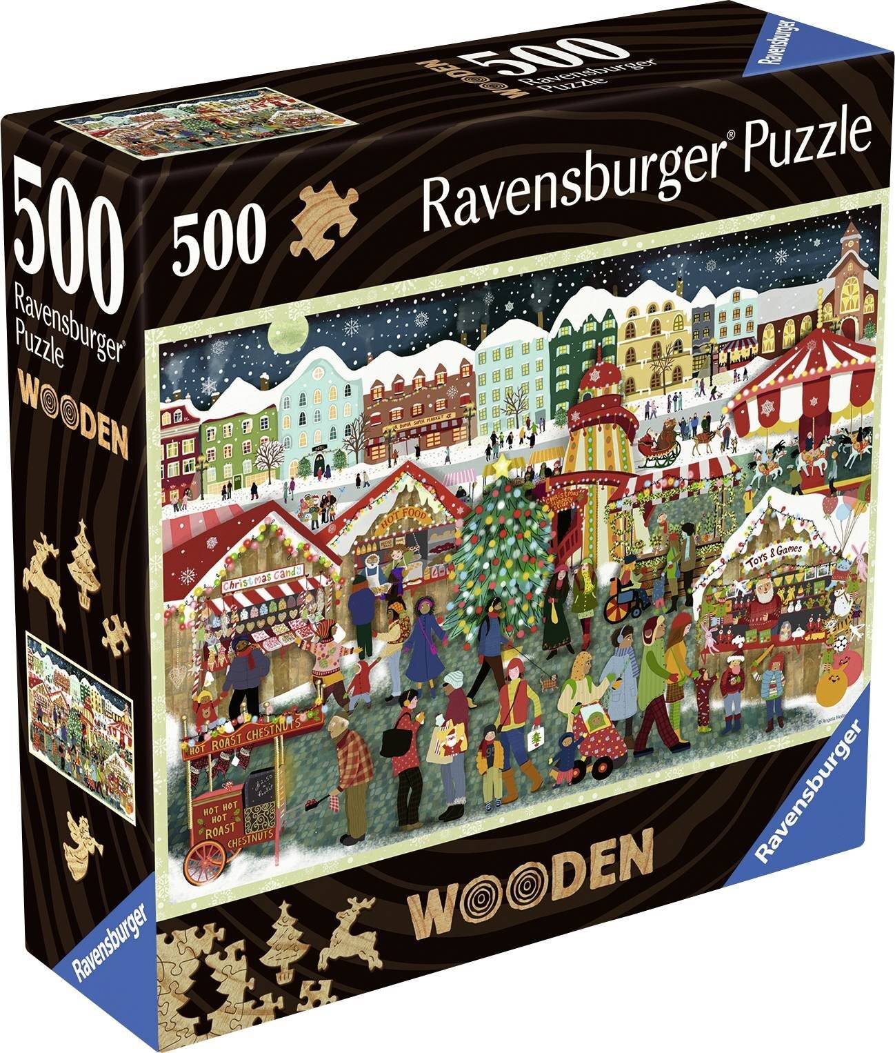Wooden Puzzle - Weihnachtsmarkt (500 Teile)