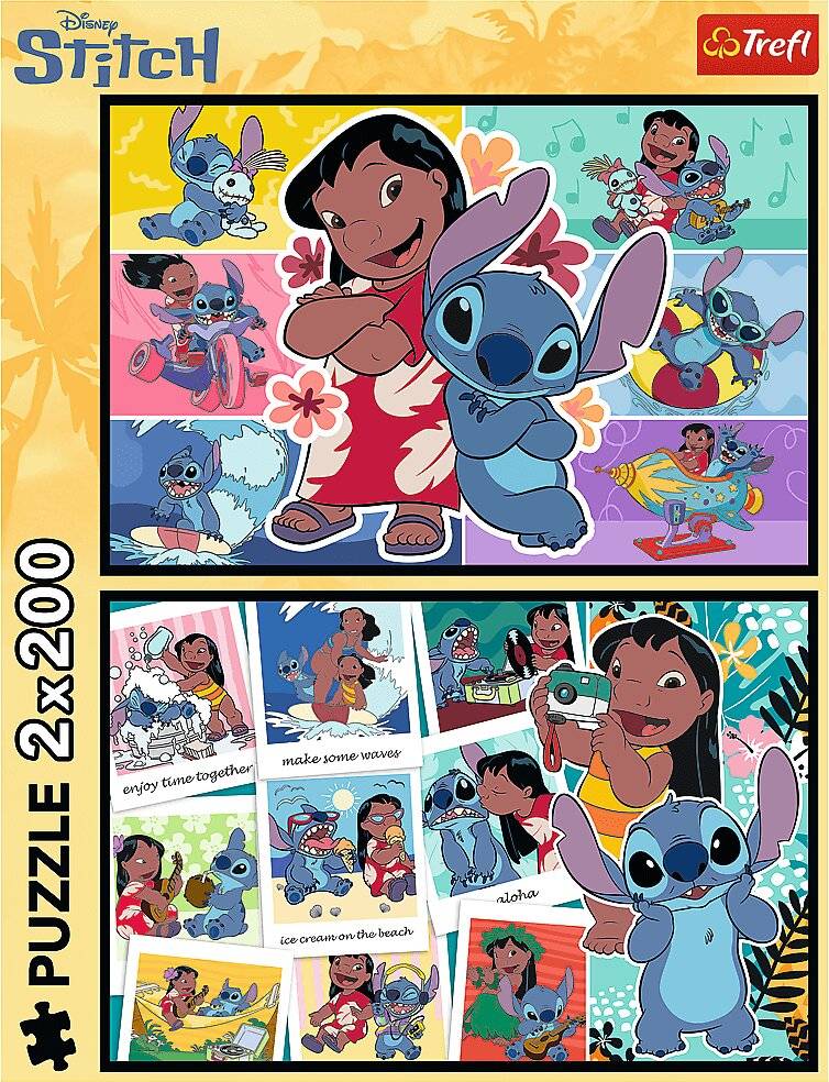 TREFL Puzzle Lilo und Stitch: Happy Life 2x200 dlks
