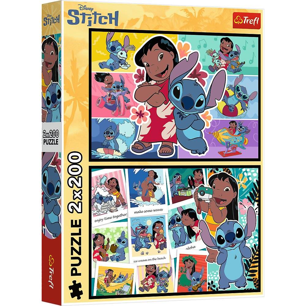 TREFL Puzzle Lilo und Stitch: Happy Life 2x200 dlks
