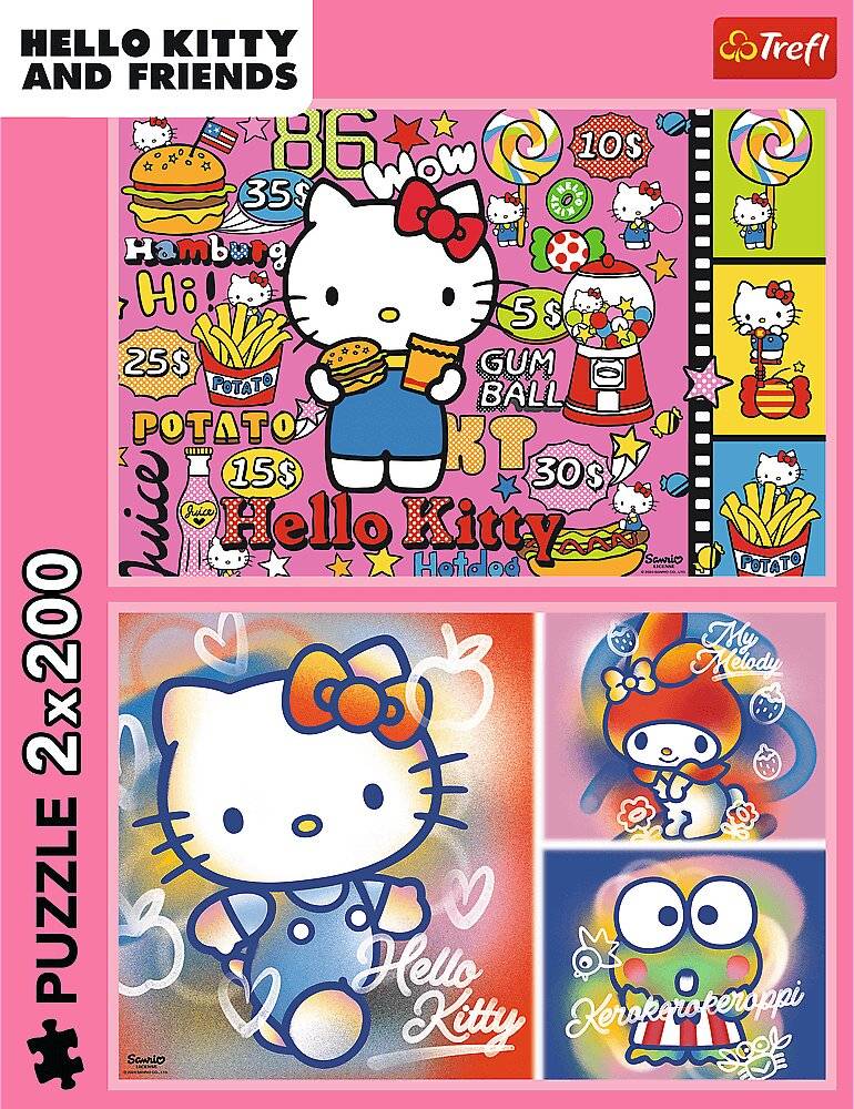 TREFL Puzzle Hello Kitty und eine Packung mit 2x200 DLKS