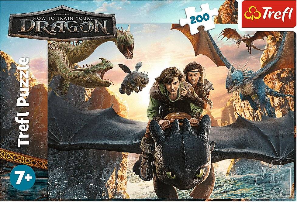 TREFL Puzzle So trainierst du deinen Drachen: Zahnlos und 200 DLs