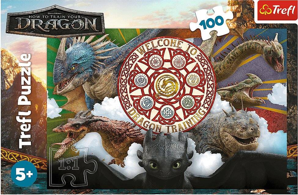 TREFL Puzzle So trainierst du deinen Drachen: Drachen mit 100 DLC-Action