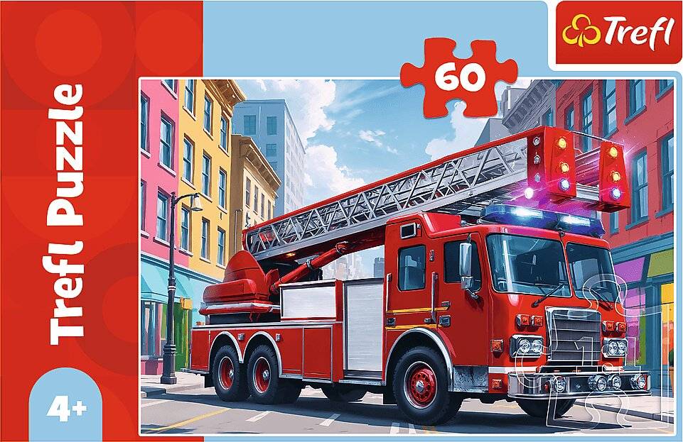 TREFL Puzzle Feuerwehrauto 60 dks