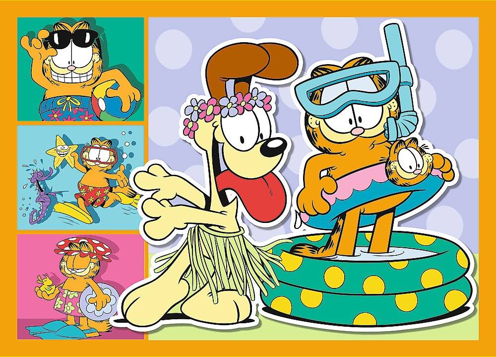 TREFL Puzzle Garfield liebt Lasagne 4in1 ( 35,48.54,70 Stü ck)
