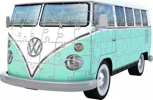 Ravensburger 3D Puzzle Iconics: 12008035 Volkswagen T1 - Eine echte Ikone der Automobilgeschichte. Der VW Bulli im Mod