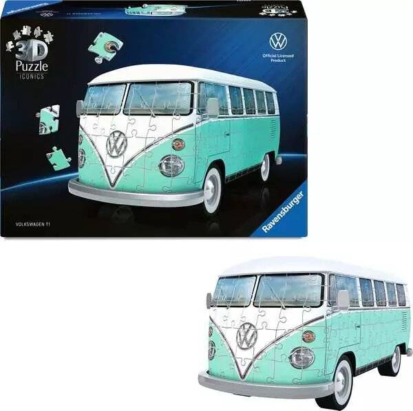 Ravensburger 3D Puzzle Iconics: 12008035 Volkswagen T1 - Eine echte Ikone der Automobilgeschichte. Der VW Bulli im Mod
