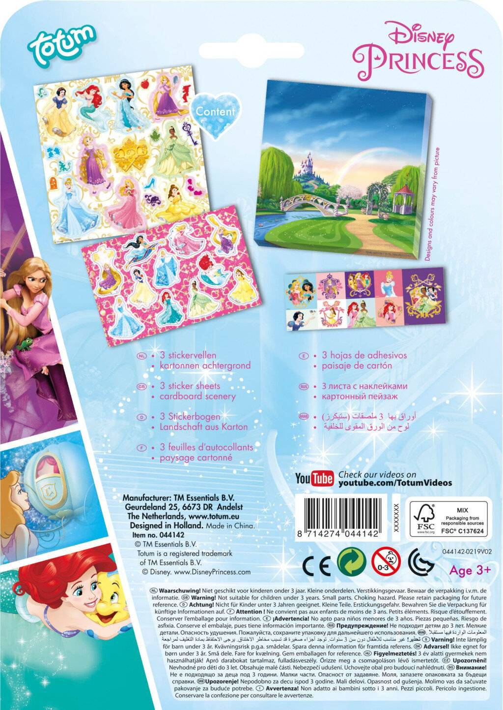 Totum Totum Disney Princess Sticker Set