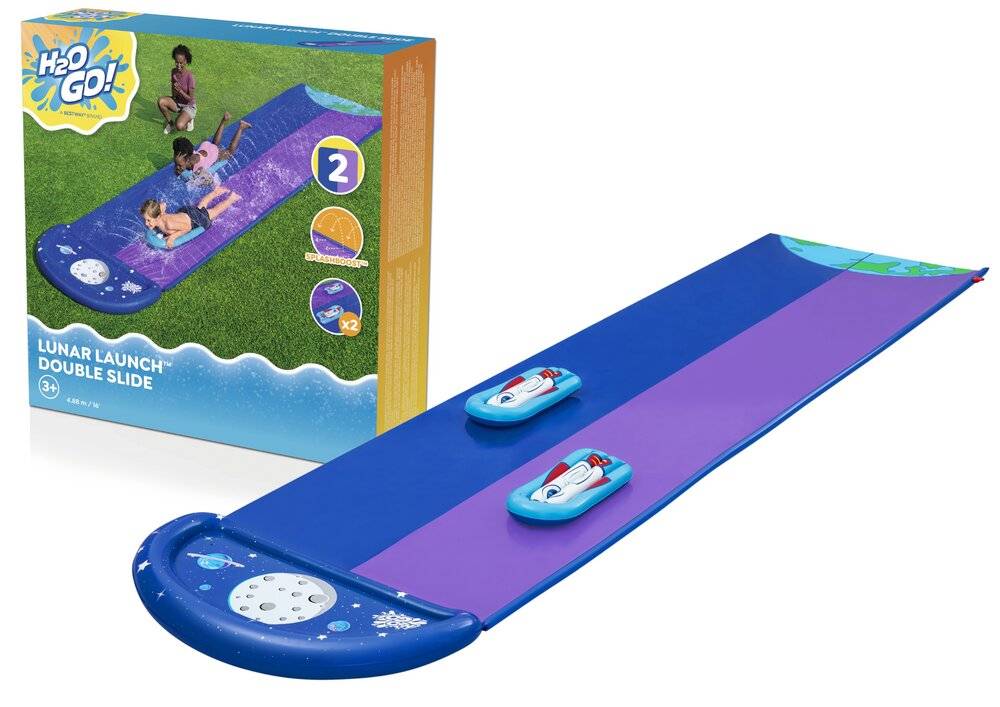 Bestway Rutschbahn mit Doppelsprung Rampe 488x138 cm +3 Jahre Garten 52364