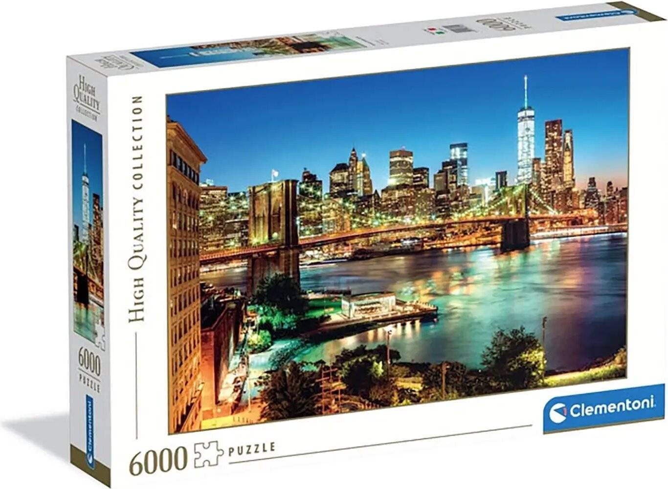 CLEMENTONI Puzzle Lichter ü ber der Brooklyn Bridge 6000 dl