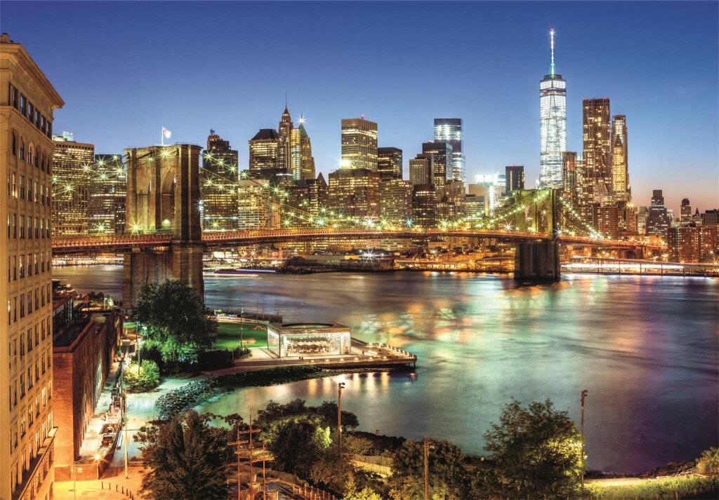 CLEMENTONI Puzzle Lichter ü ber der Brooklyn Bridge 6000 dl