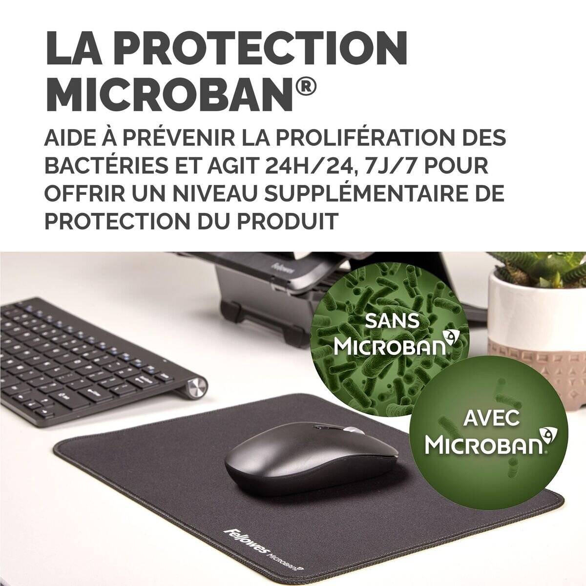 Fellowes Mauspad Breyta XL 28,00x21,00cm, schwarz