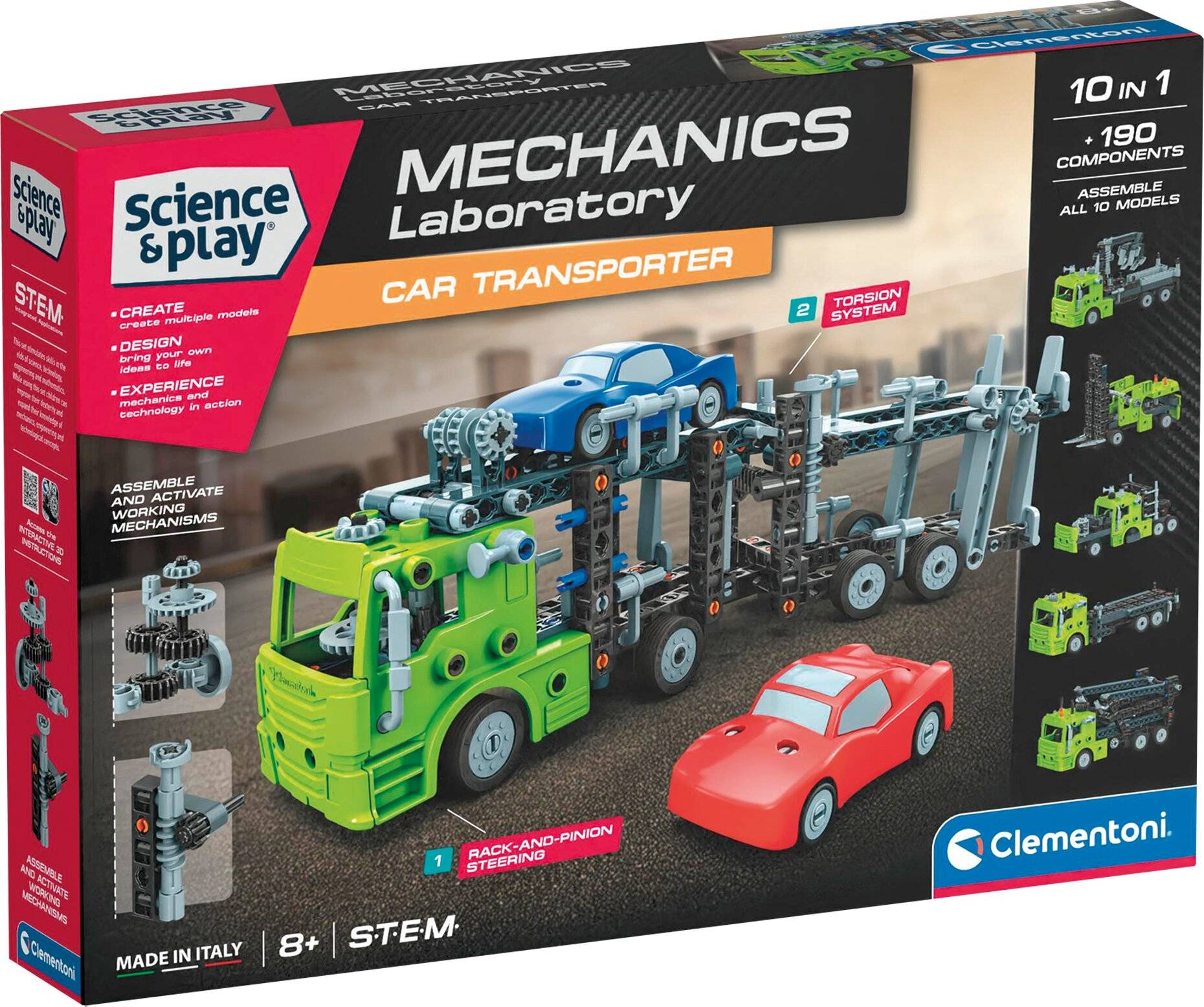 Mechanics Autotransporter 10 in 1 Baukasten Clementoni