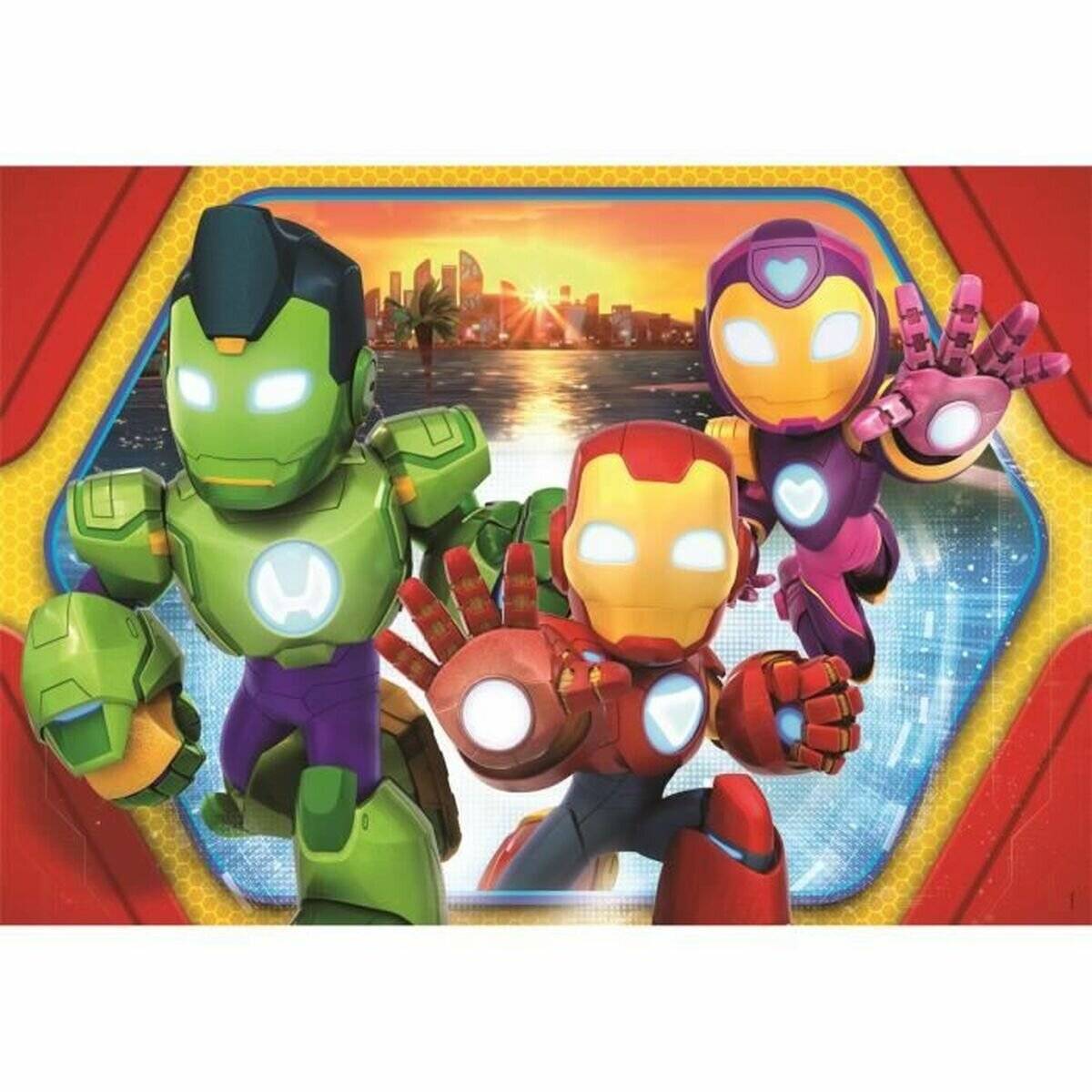 Puzzle Clementoni Maxi - Iron Man and his awesome friends 62 x 42 cm 24 Stücke