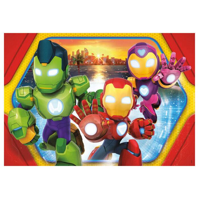 Puzzle Clementoni Maxi - Iron Man and his awesome friends 62 x 42 cm 24 Stücke