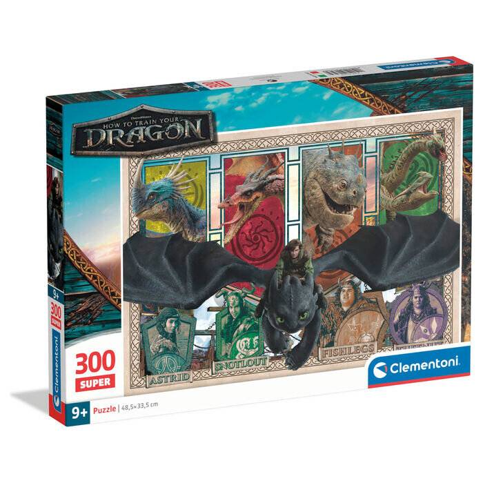 Puzzle Clementoni Super - How to Train your Dragon 48,5 x 33,5 cm 300 Stücke